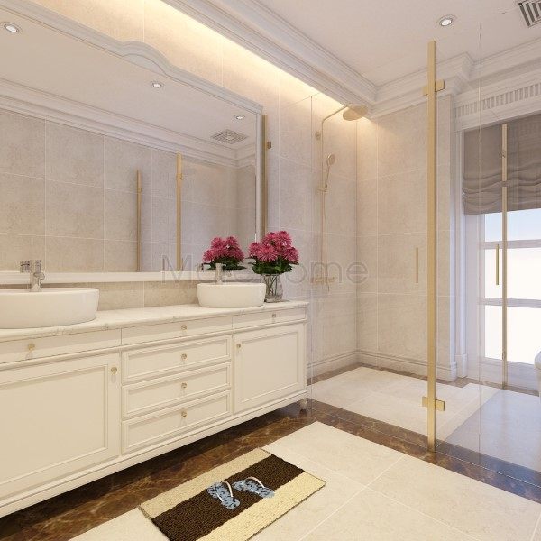 Thiết kế nội thất phòng tắm, nhà vệ sinh biệt thự Vinhome RiverSide - Hoa Phượng